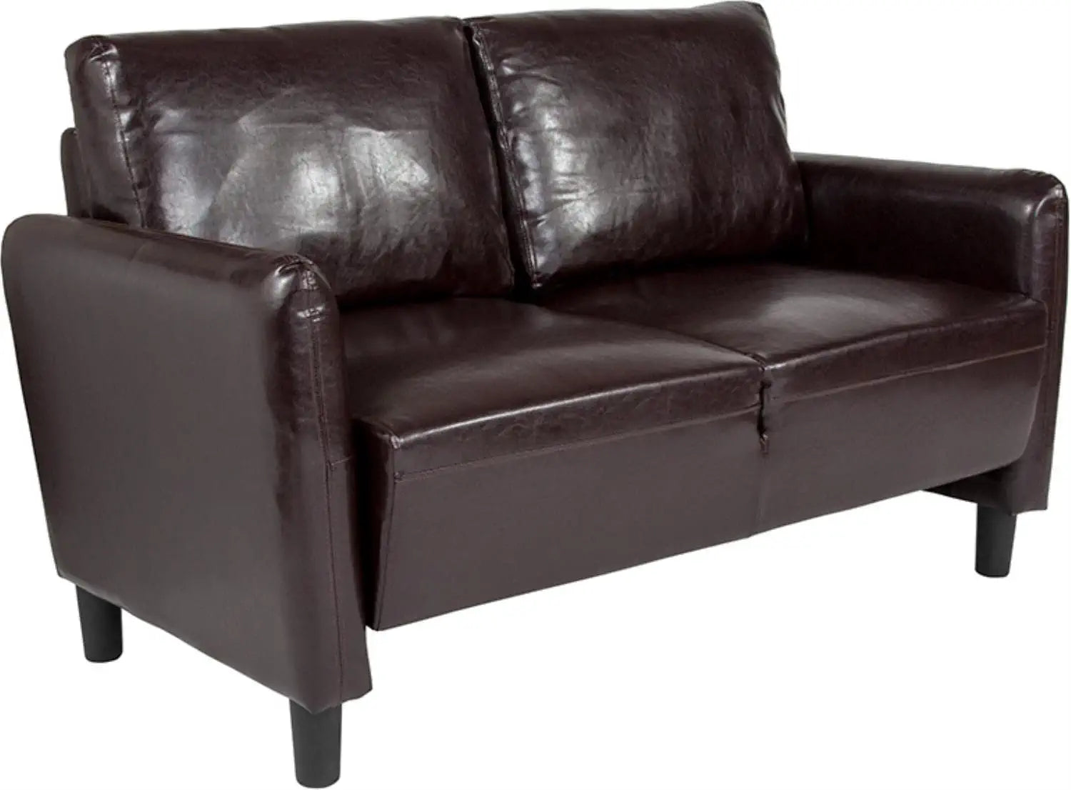 Flash Furniture Brown Leather Loveseat