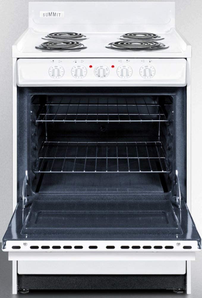 Summit WEM610 Kitchen Electric Cooking Range, White