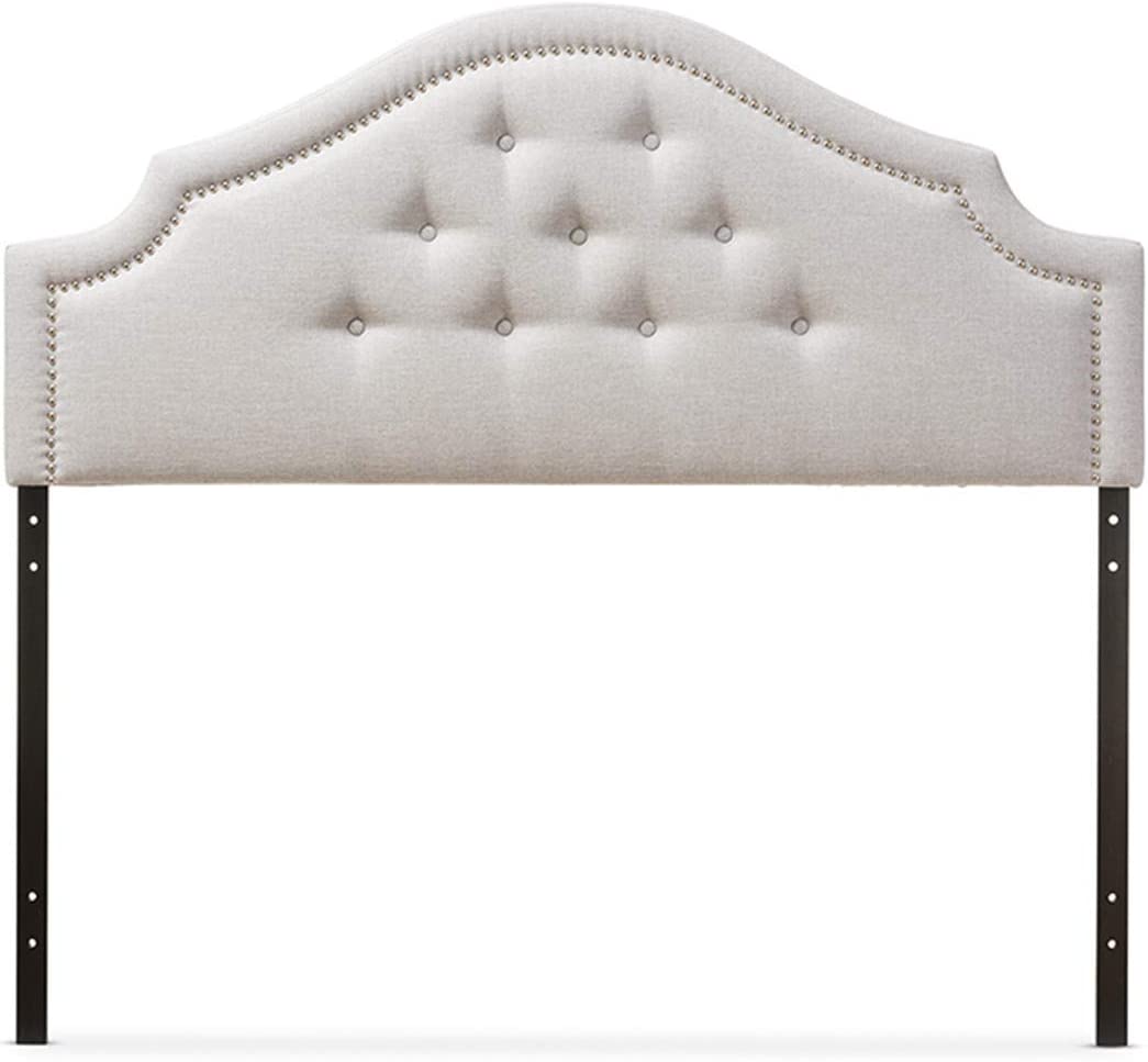 Baxton Studio Cora Modern and Contemporary Greyish Beige Fabric Upholstered Twin Size Headboard