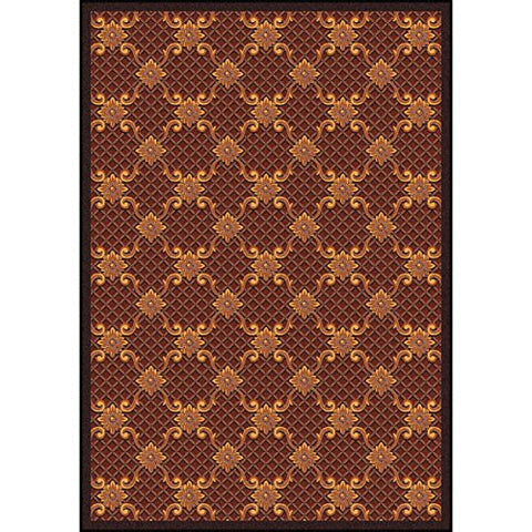 Joy Carpets Any Day Matinee Queen Anne Theater Area Rugs, 64-Inch by 92-Inch by 0.36-Inch, Burgundy