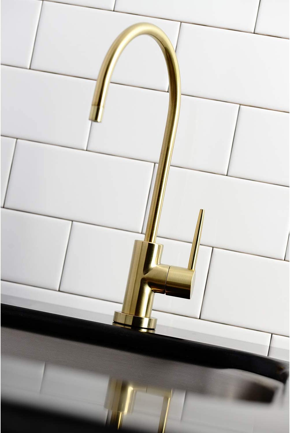 Kingston Brass KS8197NYL New York Single-Handle Cold Water Filtration Faucet, Brushed Brass