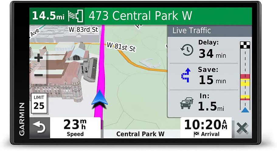 Garmin DriveSmart 65, Built-In Voice-Controlled GPS Navigator with 6.95Ã¢â‚¬Â High-Res Display , Black