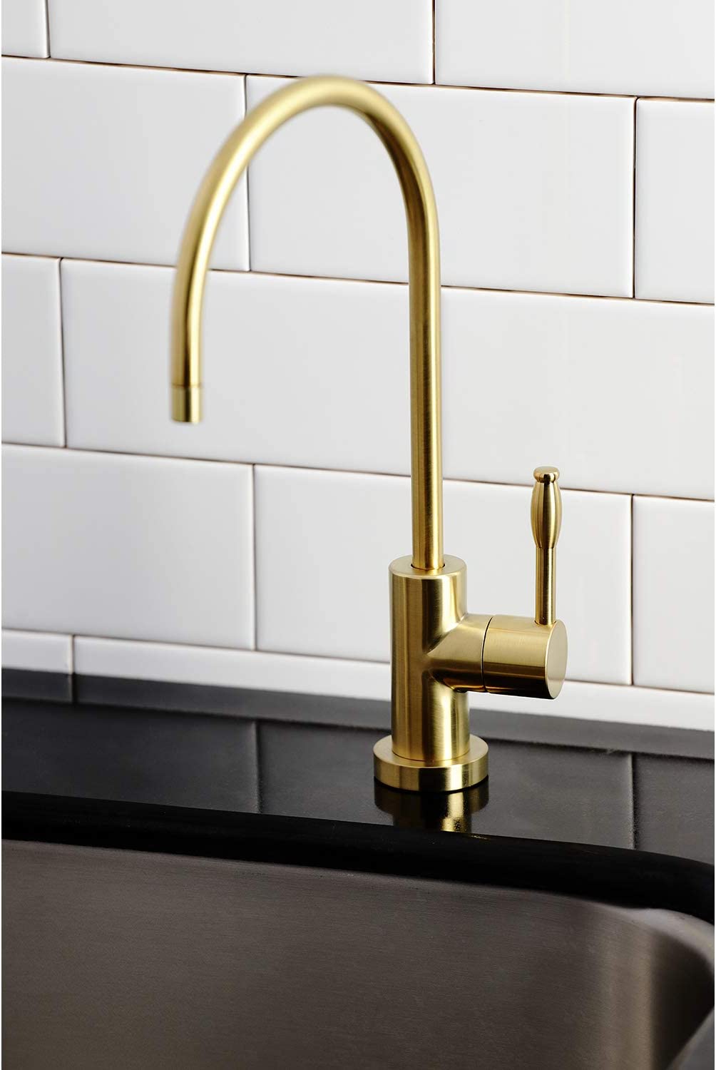 Kingston Brass KS8197NKL Nustudio Single-Handle Cold Water Filtration Faucet, Brushed Brass