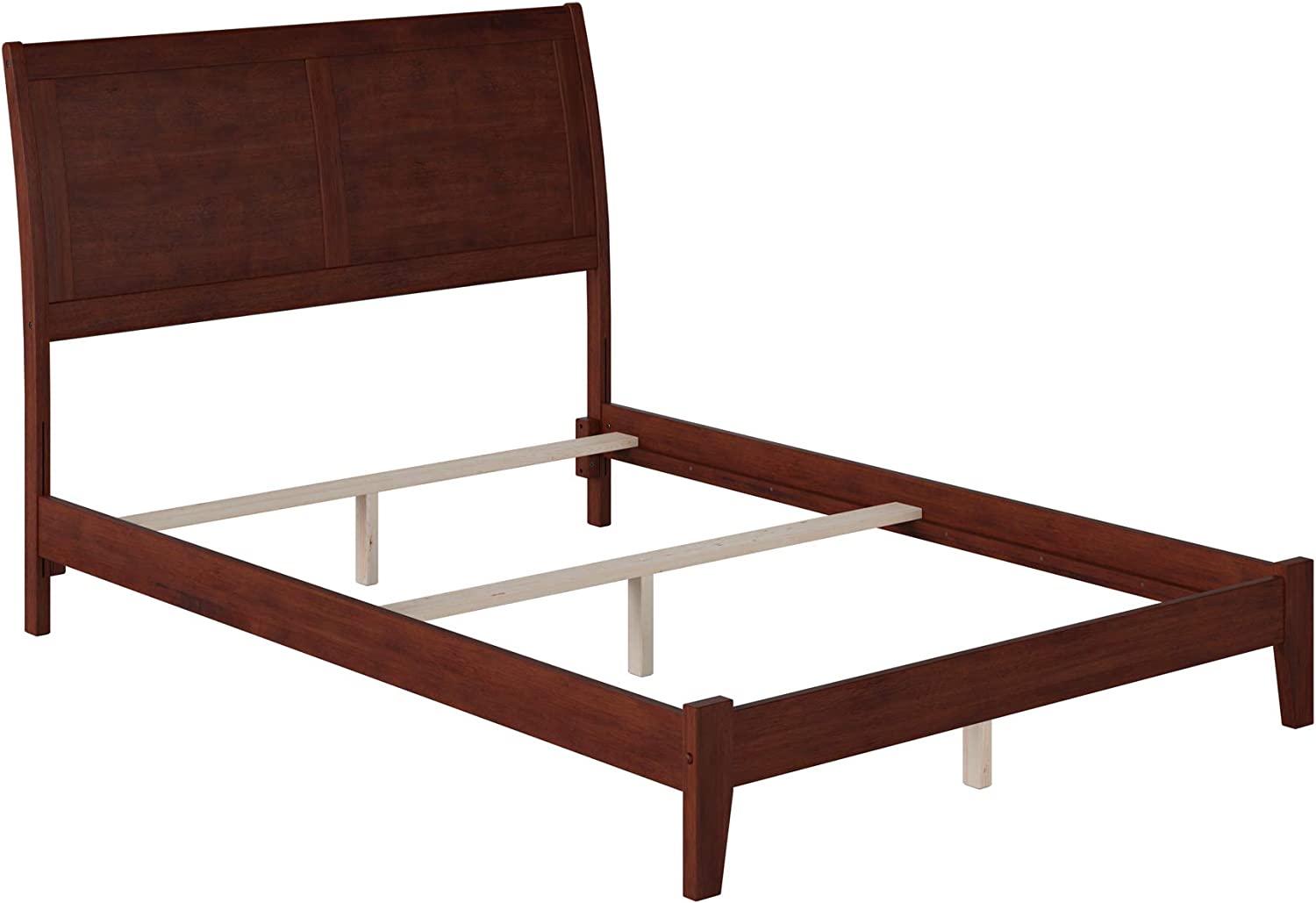 AFI Portland Traditional Bed with Open Footboard and Turbo Charger, Full, Walnut