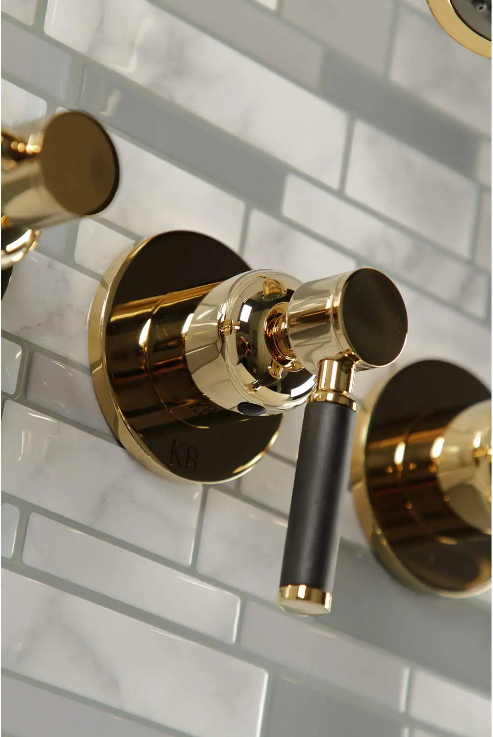 Kingston Brass KBX8132DKL Kaiser Tub and Shower Faucet, Polished Brass