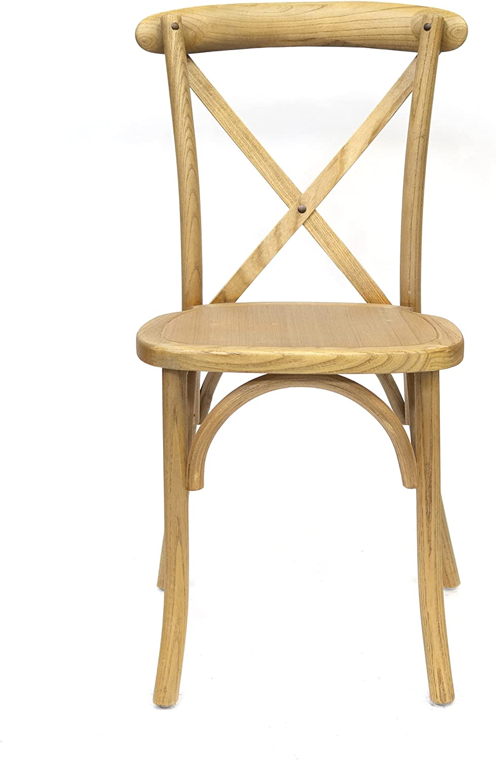 Commercial Seating Products Rustic Tinted Raw Crossback Dining Chairs, 1-Pack