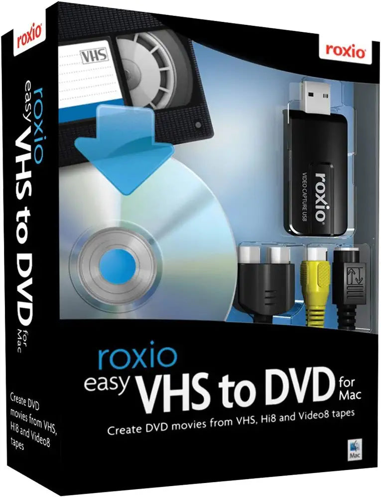 VHS, Hi8, V8 Video to DVD or Digital Converter [Mac Disc]