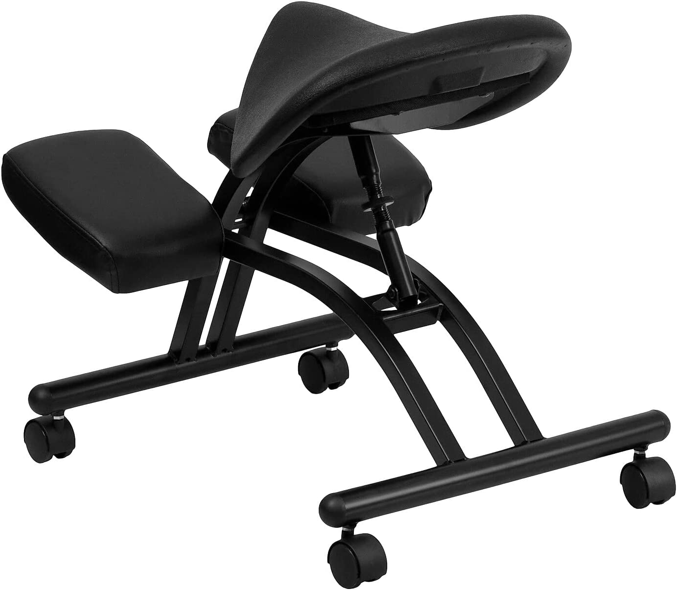 Flash Furniture Ergonomic Kneeling Office Chair with Black Saddle Seat