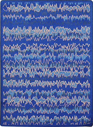 Joy Carpets Kid Essentials Static Electricity Teen Area Rugs, 64-Inch by 92-Inch by 0.36-Inch, Blue