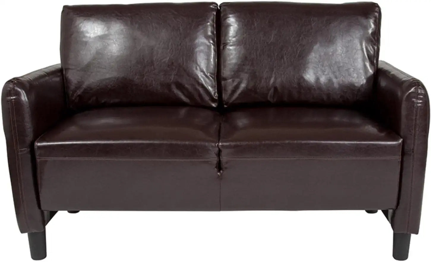 Flash Furniture Brown Leather Loveseat