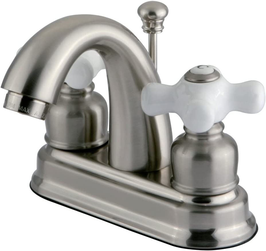 Kingston Brass KB5612PX Restoration 4-Inch Centerset Lavatory Faucet, Polished Brass