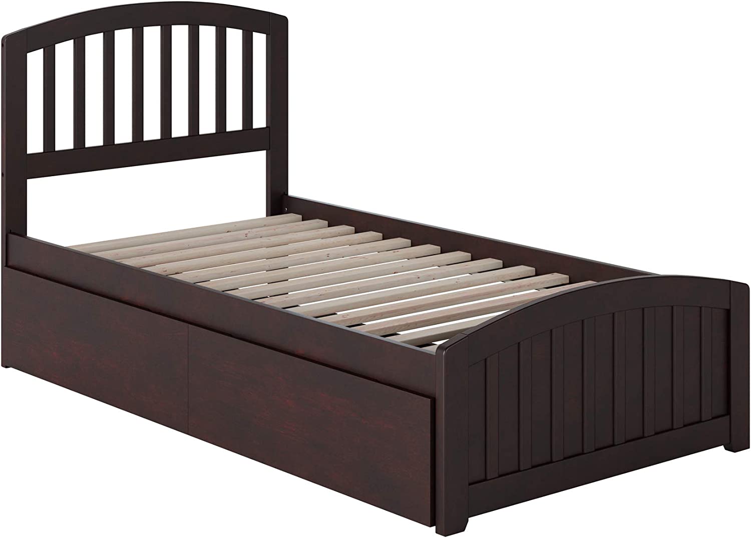 AFI Richmond Platform Matching Footboard and Turbo Charger with Urban Bed Drawers, Twin XL, Espresso