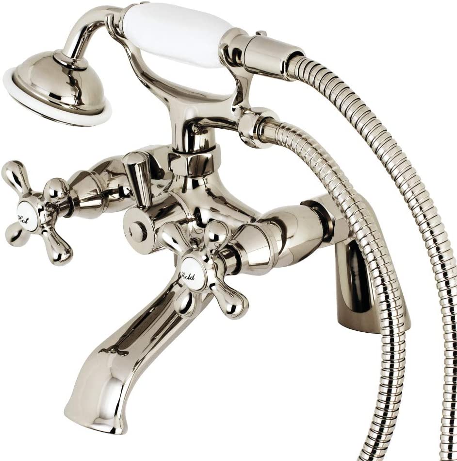 Kingston Brass KS267SB Kingston Clawfoot Tub Faucet, 4-5/8&#34; x 4-5/16&#34; (L) x 6-9/16&#34; (W) x 7-1/16&#34; (H), Brushed Brass