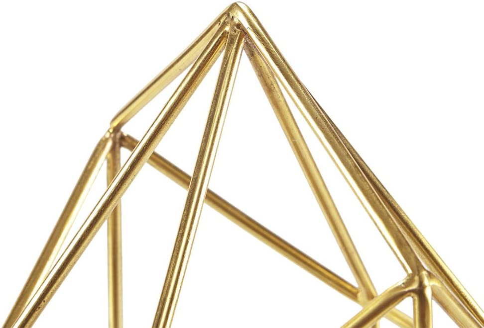 Madison Park Barraca Pyramid Candle Holder, Small, Gold