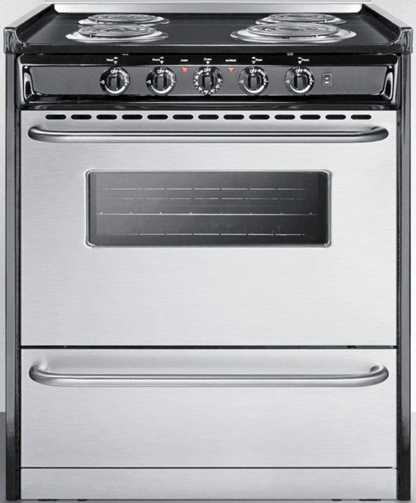 Summit TEM210BRWY Kitchen Cooking Range, Stainless Steel