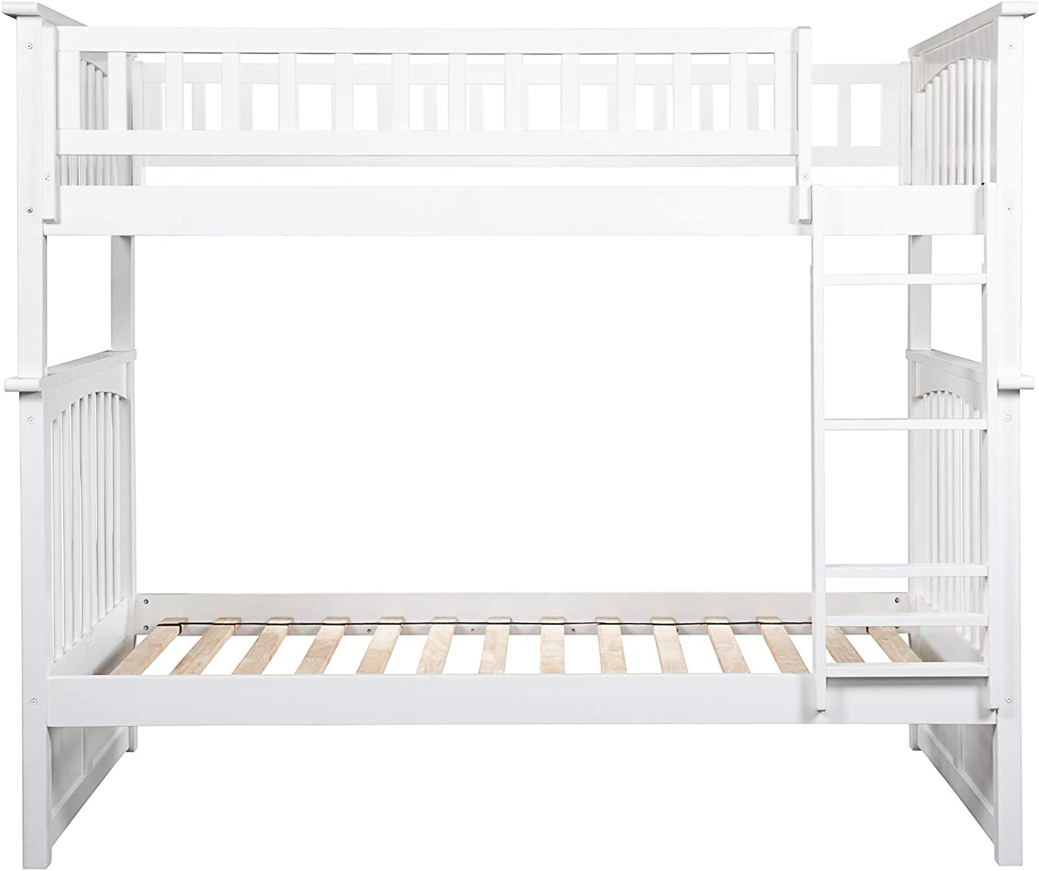 Atlantic Furniture Columbia Bunk Bed, Twin Over Twin, White