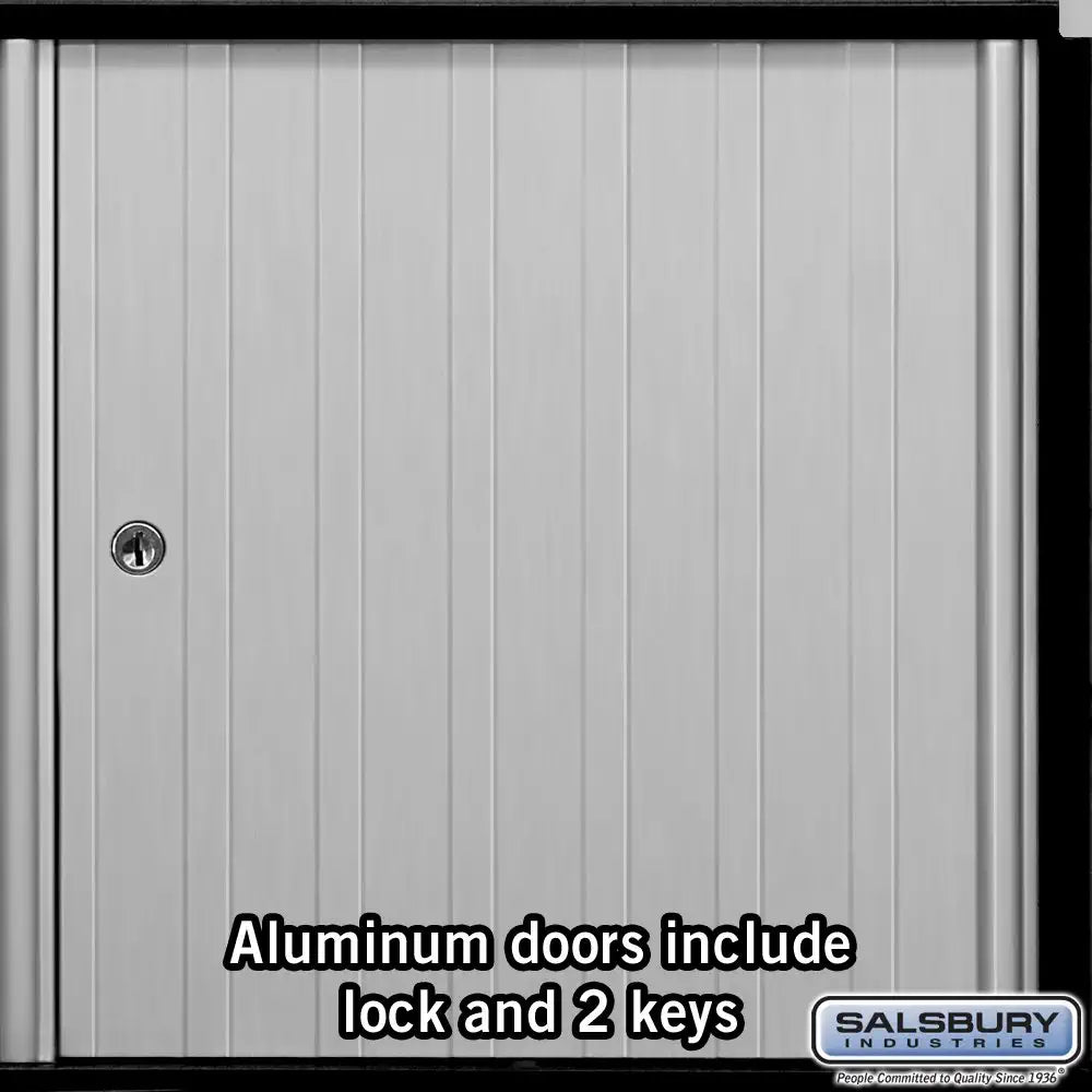 Salsbury Industries 2202 Aluminum Mailbox, 2 Doors, Rack Ladder System, Aluminum with Black Trim