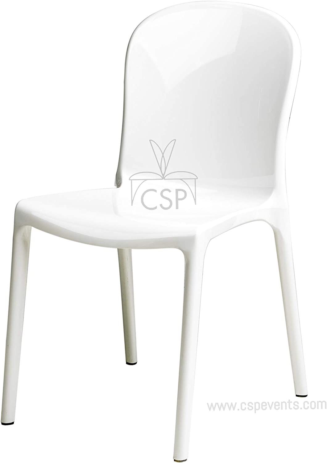 Commercial Seating Products Polycarbonate Genoa Chairs, White