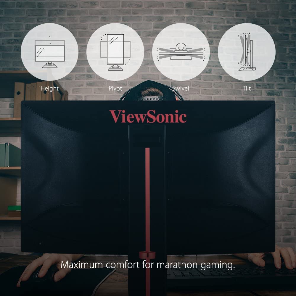 ViewSonic XG2530 25 Inch 1080p 240Hz 1ms Gaming Monitor with FreeSync Premium Eye Care Advanced Ergonomics HDMI and DP for Esports