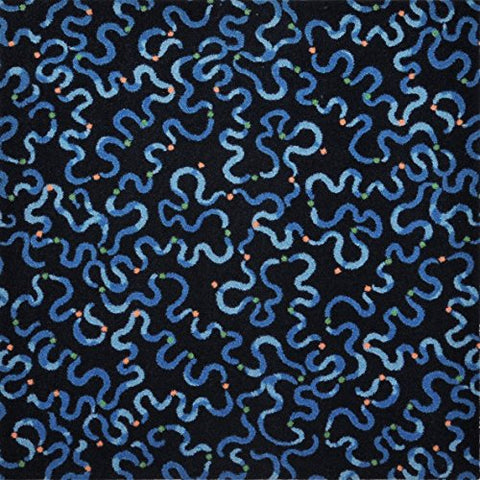Joy Carpets Kaleidoscope - Whimsical Area Rugs Serpentine, 78 x 109, Blue