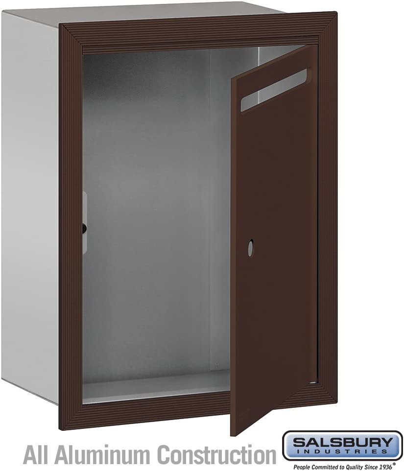 Salsbury Industries 2245ZU Standard Recessed Mounted Letter Box with USPS Access, Bronze