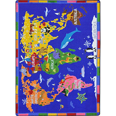 Joy Carpets 1910D World of Wonders Childrens Rugs, D, Multicolor