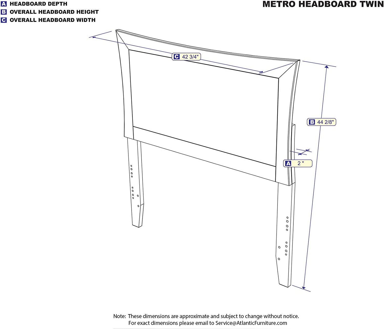 AFI Metro Headboard, Twin, Espresso