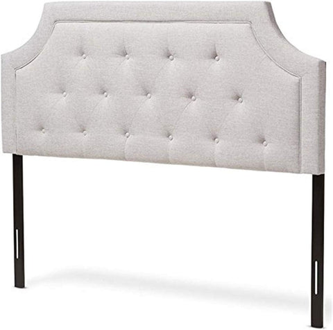 Baxton Studio Mars Modern and Contemporary Greyish Beige Fabric Full Size Headboard