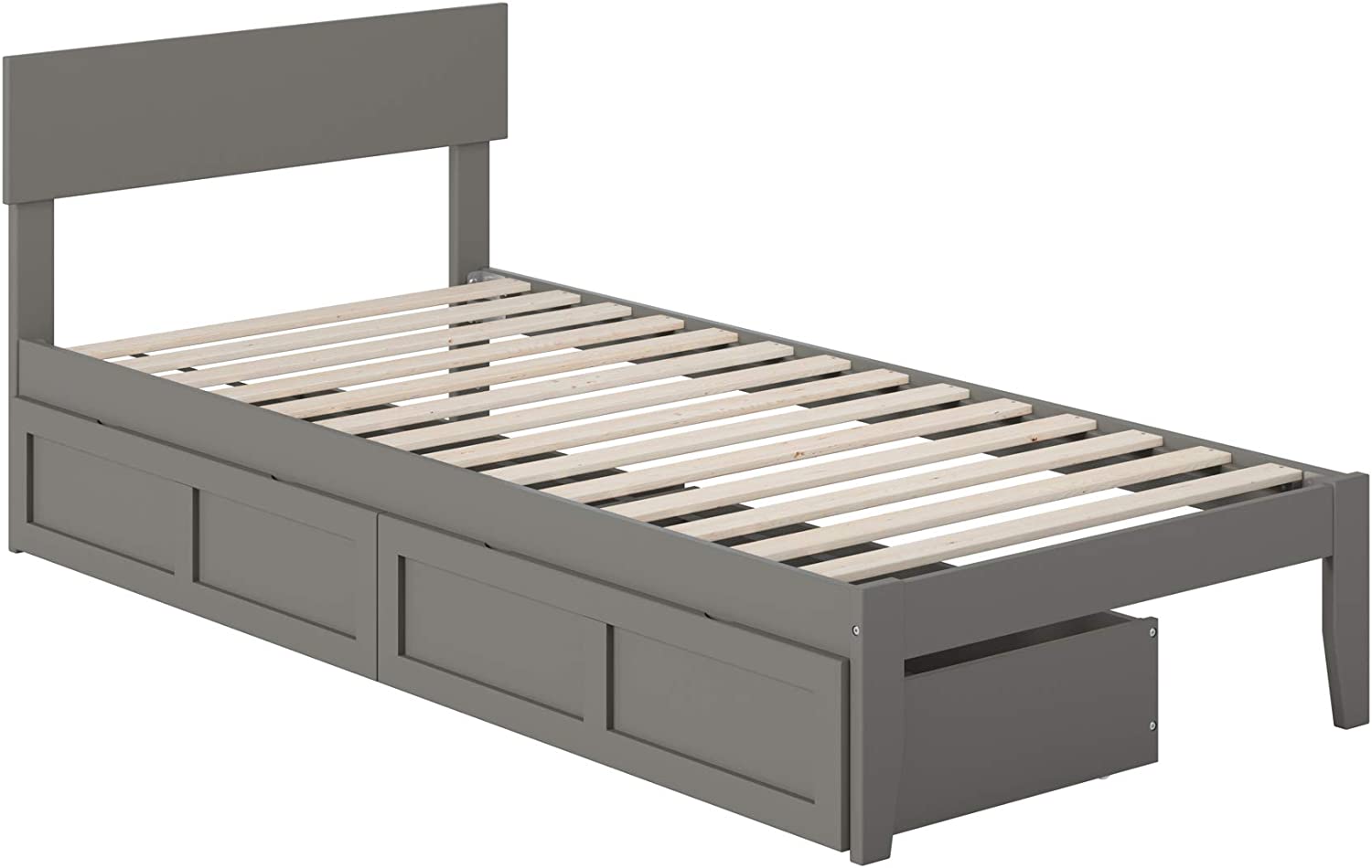 AFI Boston Island Extra Long Bed Drawers, Twin XL, Grey