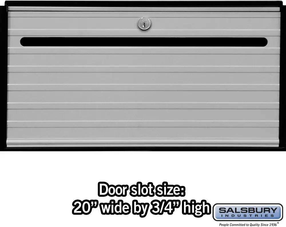 Salsbury Industries 2401 Data Distribution System Aluminum Box, 1 Door, Aluminum with Black Trim