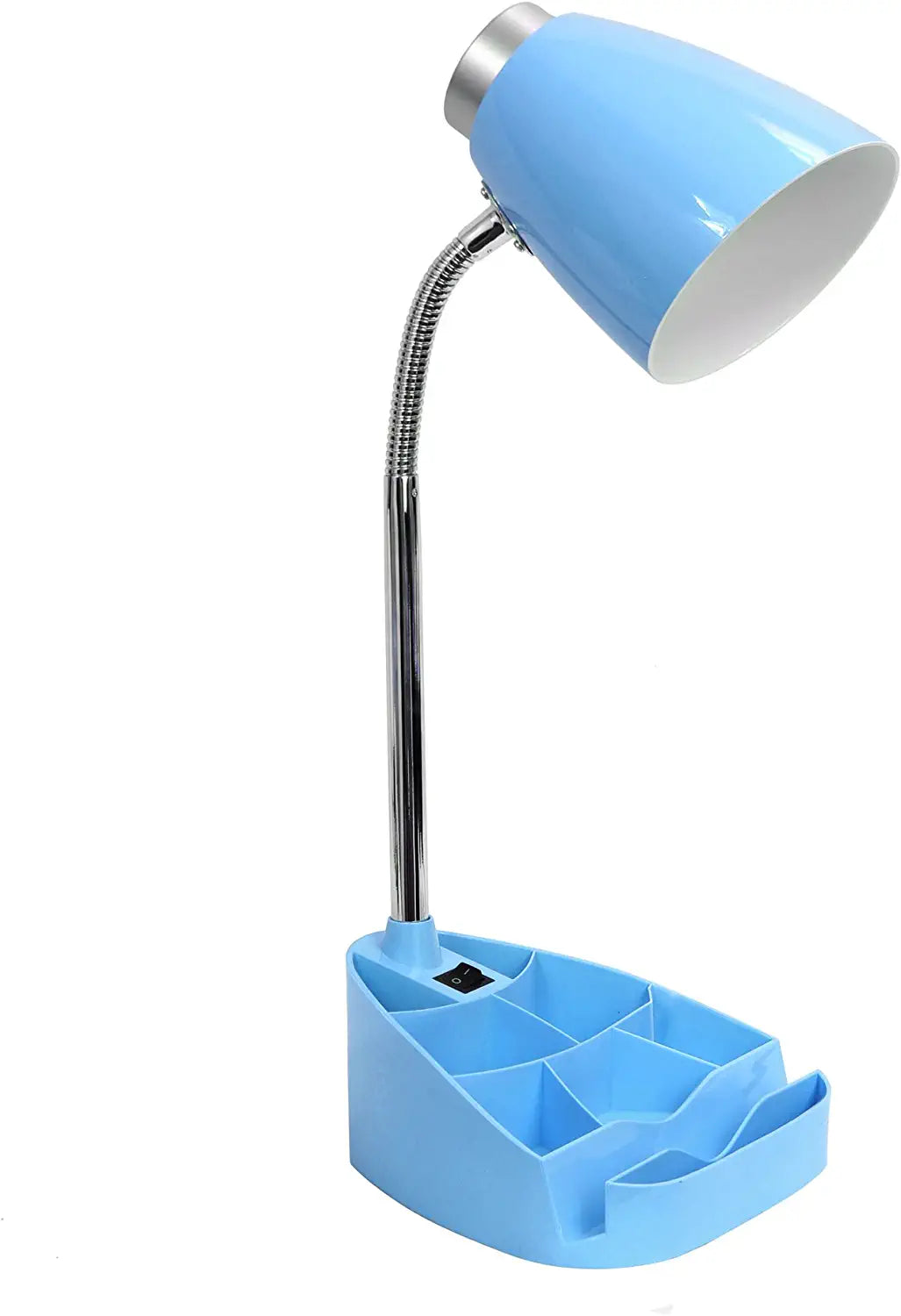 Limelights LD1002-BLU Gooseneck Organizer iPad Stand or Book Holder Desk Lamp, Blue