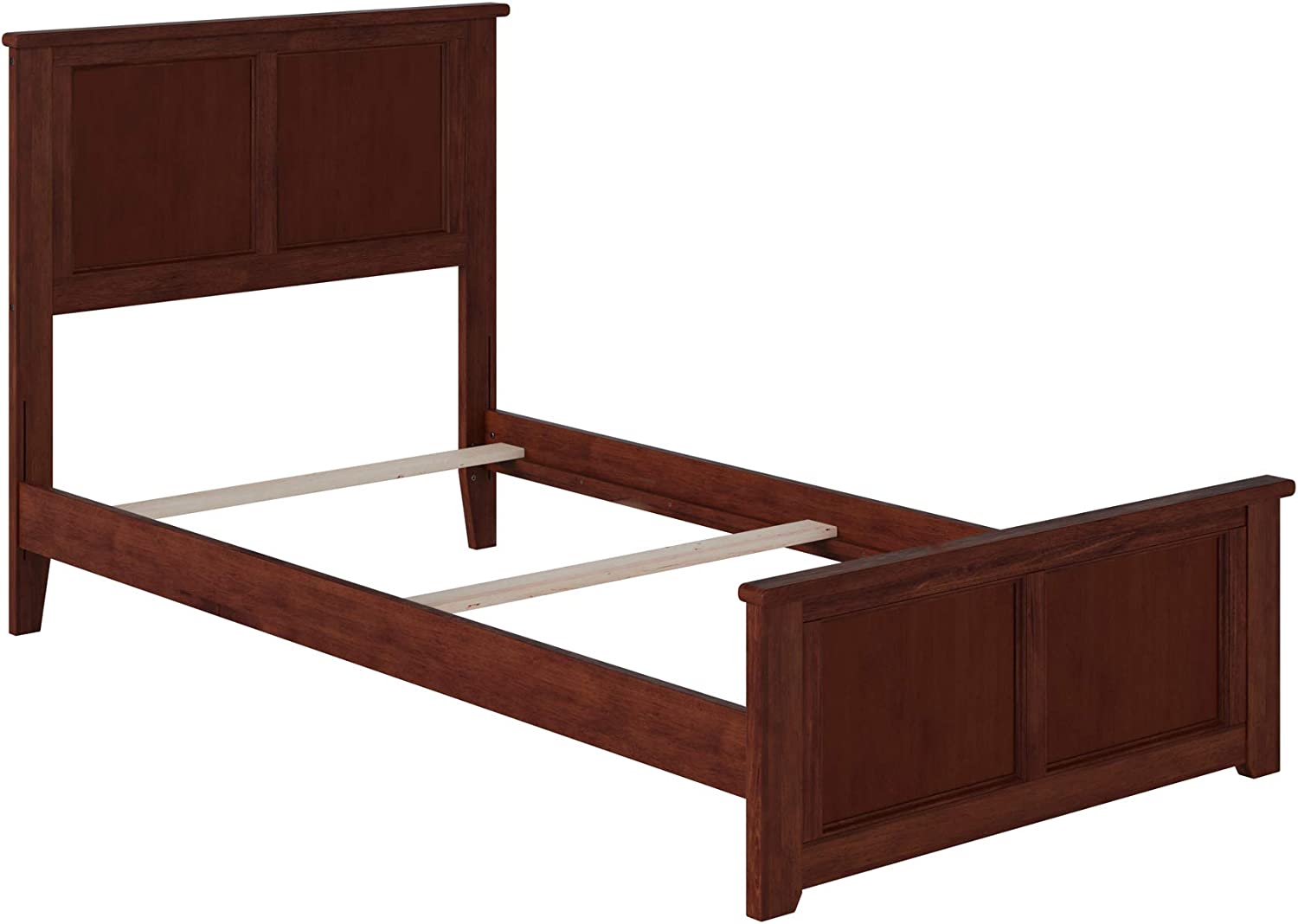 Atlantic Furniture AR8626034 Madison Traditional Bed with Matching Foot Board, Twin, Walnut