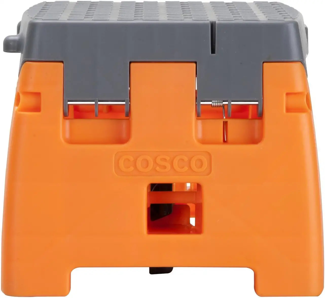 COSCO 1 Step Molded Folding Step Stool, Type 1A, Black, Orange, and Gray