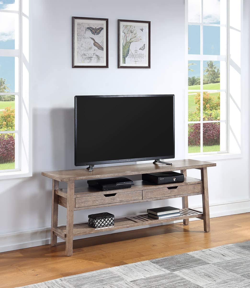 Boraam Sonoma TV Stand, Barnwood Wire-Brush