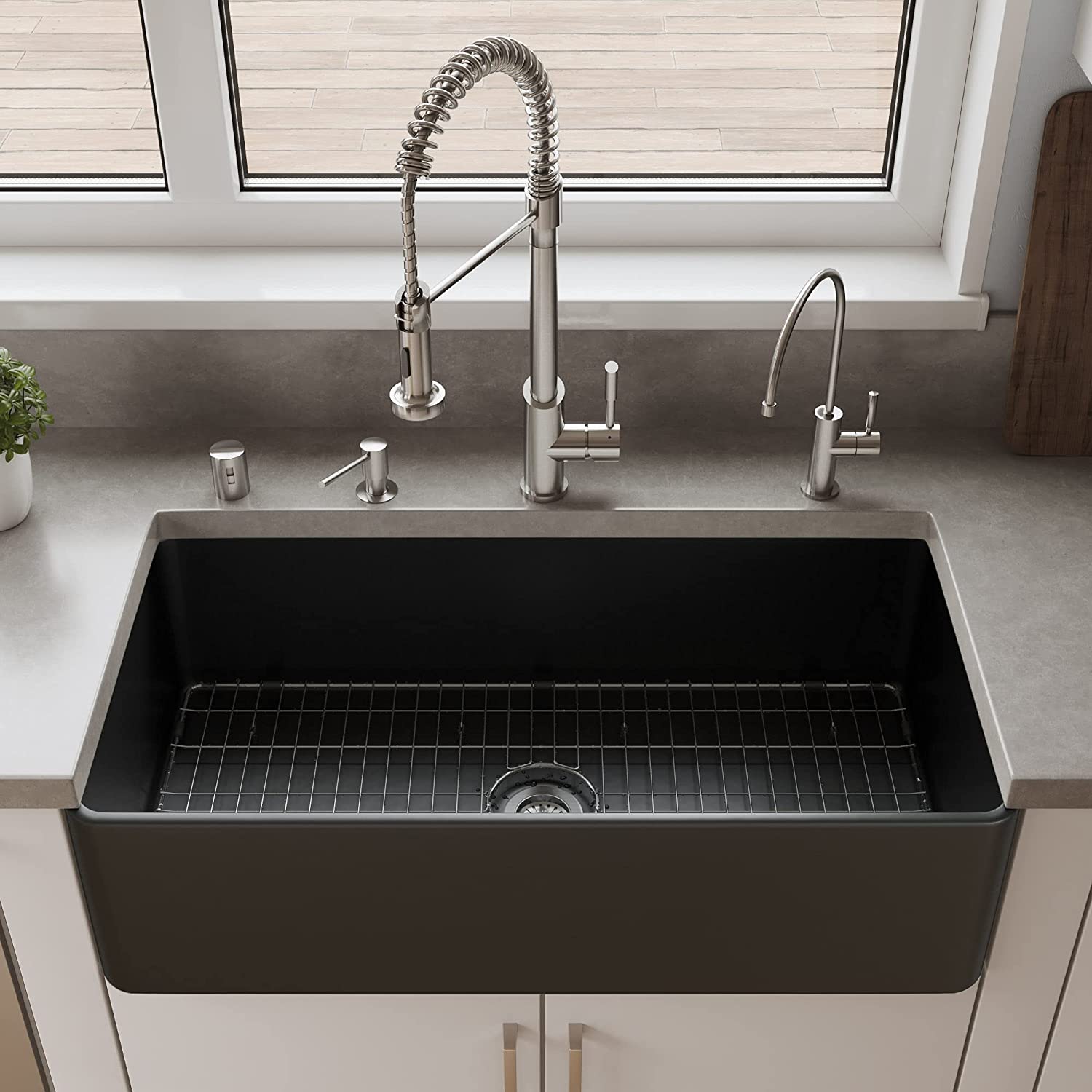 ALFI brand ABF3618-BM Kitchen Sink, Black Matte