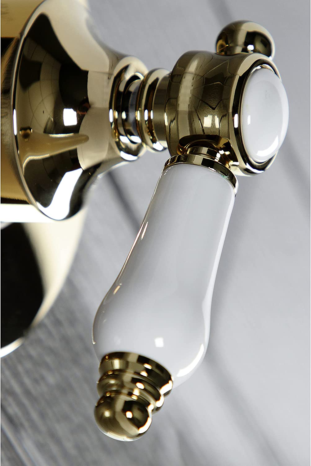 Kingston Brass KS3032BPL Bel-Air Three-Way Diverter Valve with Trim Kit, Polished Brass