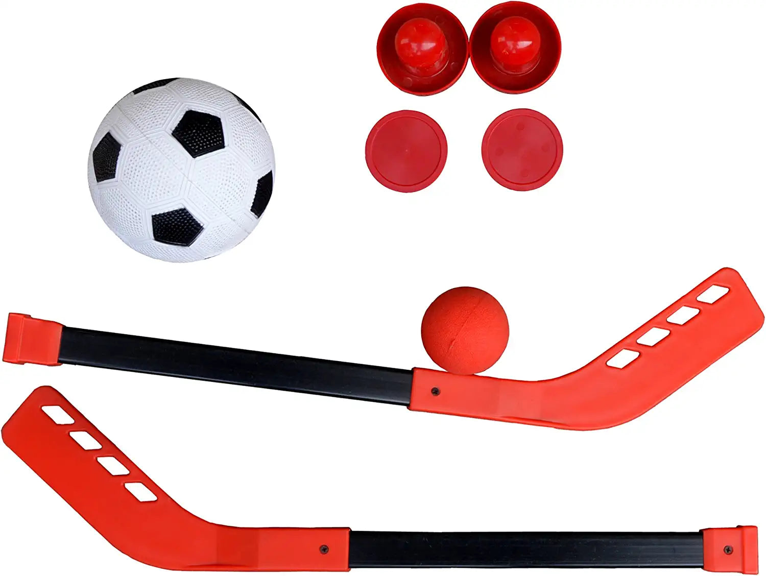 Hathaway Rapid Fire 42-in 3-in-1 Air Hockey Multi-Game Table with Soccer and Hockey Target Nets for Kids