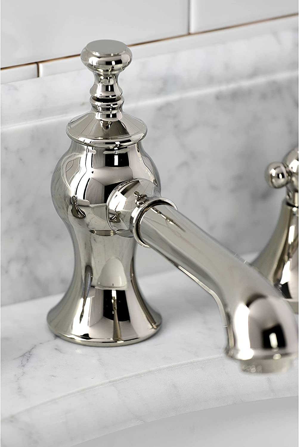 Kingston Brass KC7066PKL Duchess Widespread Bathroom Faucet, Polished Nickel