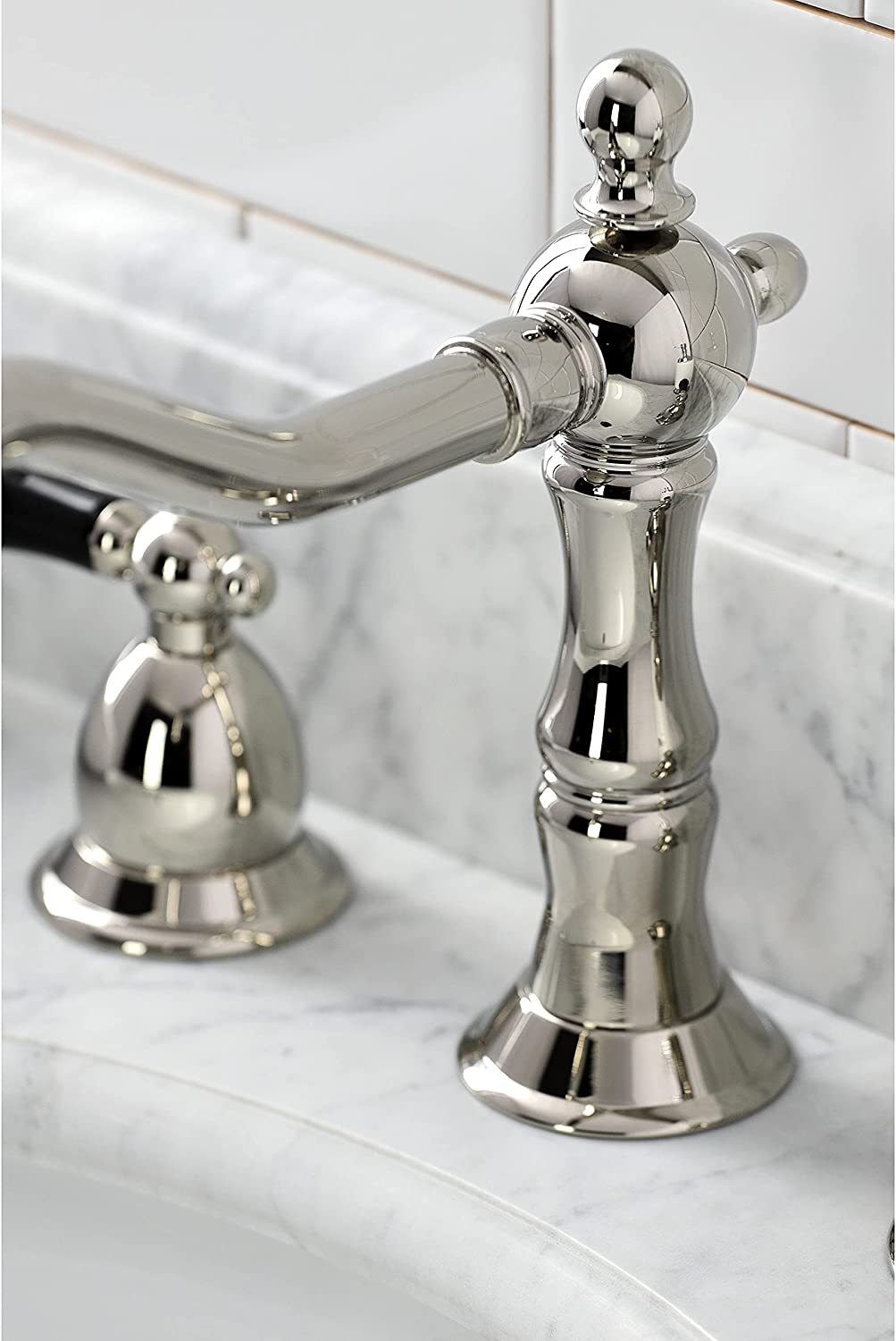 Kingston Brass KS1976PKL Duchess Widespread Bathroom Faucet, Polished Nickel