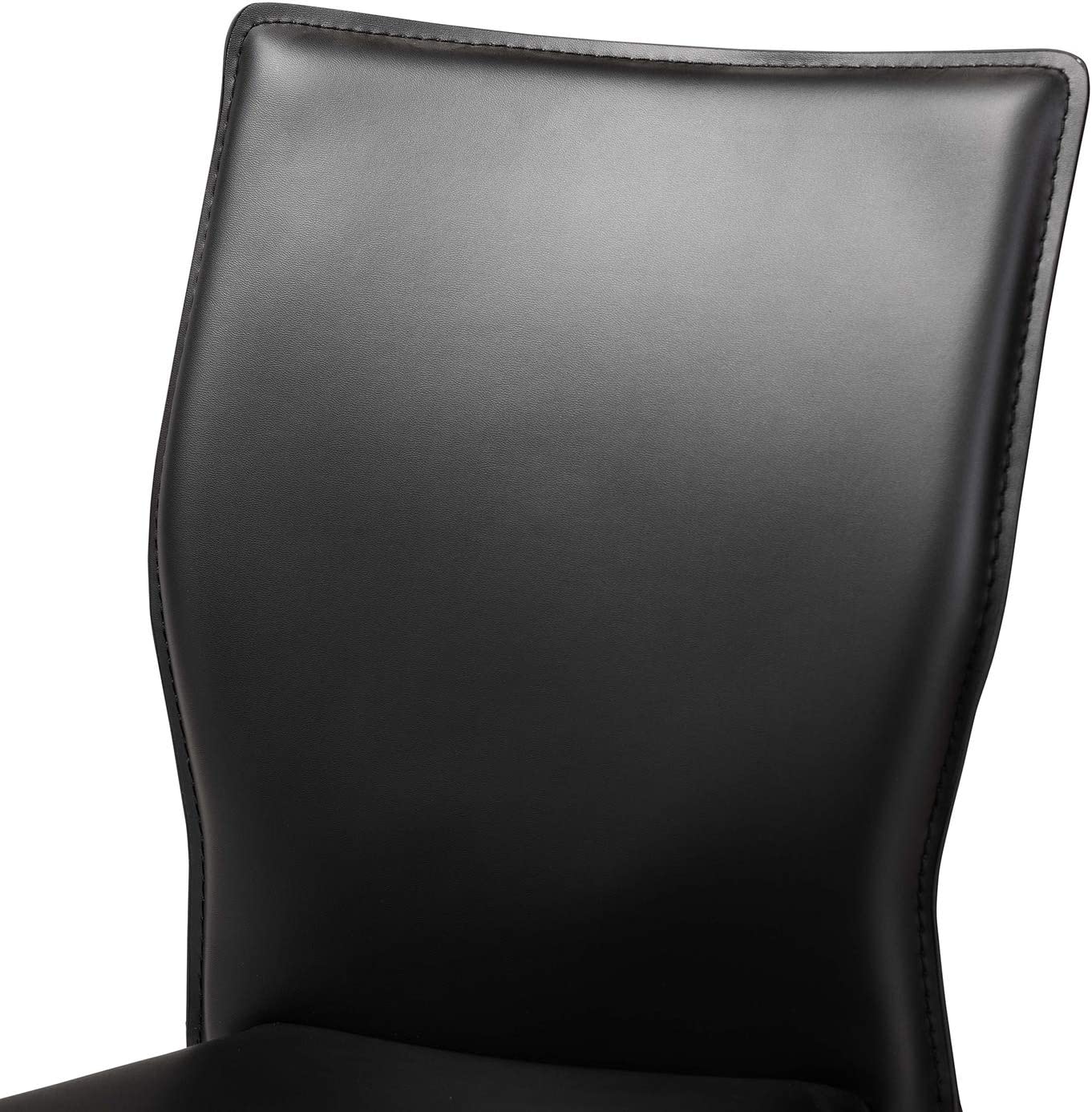 Baxton Studio Heidi Modern and Contemporary Black Faux Leather Upholstered 4-Piece Dining Chair Set