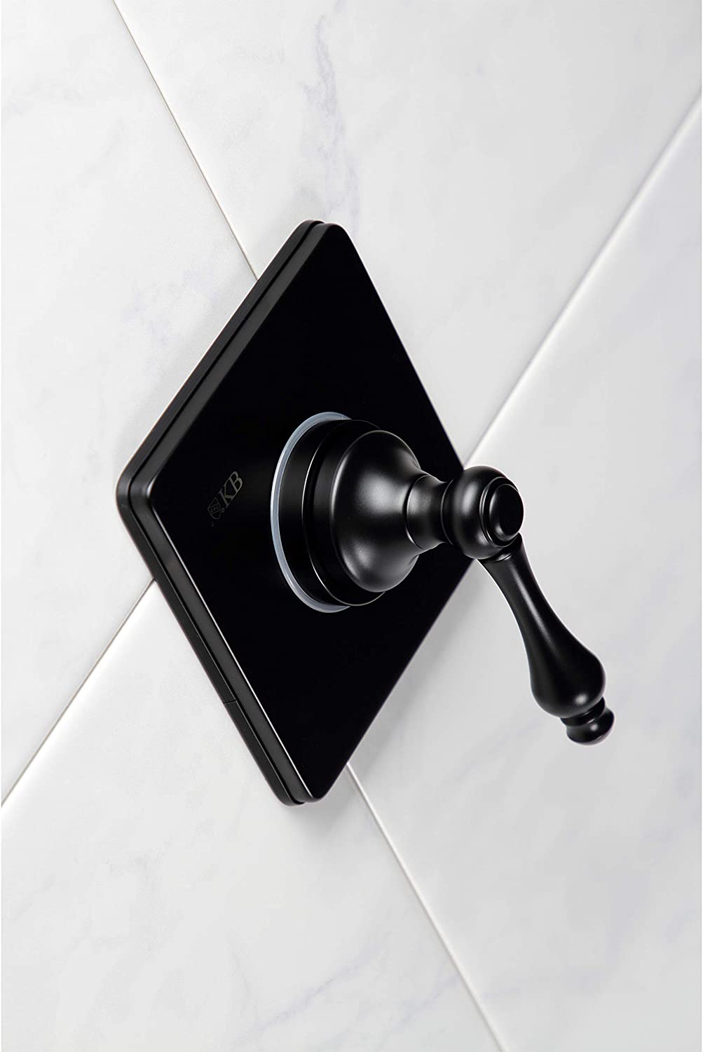 Kingston Brass KS3040AL Three-Way Diverter Valve with Trim Kit, Matte Black