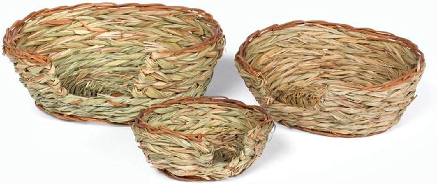Prevue Pet Products PP-1072 Oval Pet Nest Natural Grass - Large