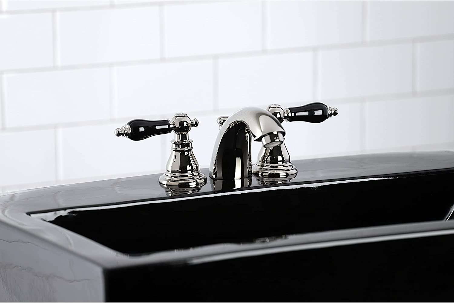 Kingston Brass KB956AKLPN Duchess Mini-Widespread Bathroom Faucet, Polished Nickel