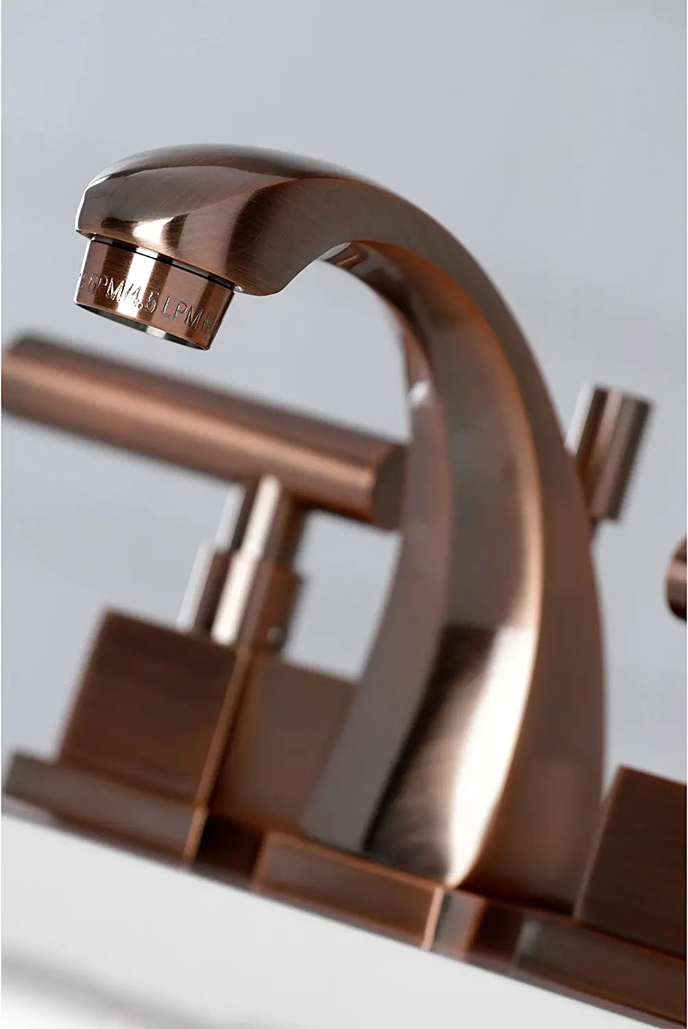 Kingston Brass KS494CQLAC Claremont Widespread Bathroom Faucet, Antique Copper