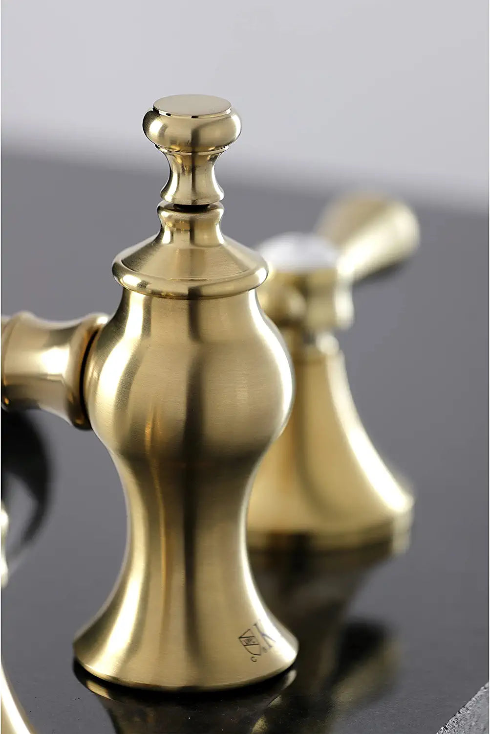 Kingston Brass KC7067BAL Heirloom 8 in. Widespread Bathroom Faucet, Brushed Brass