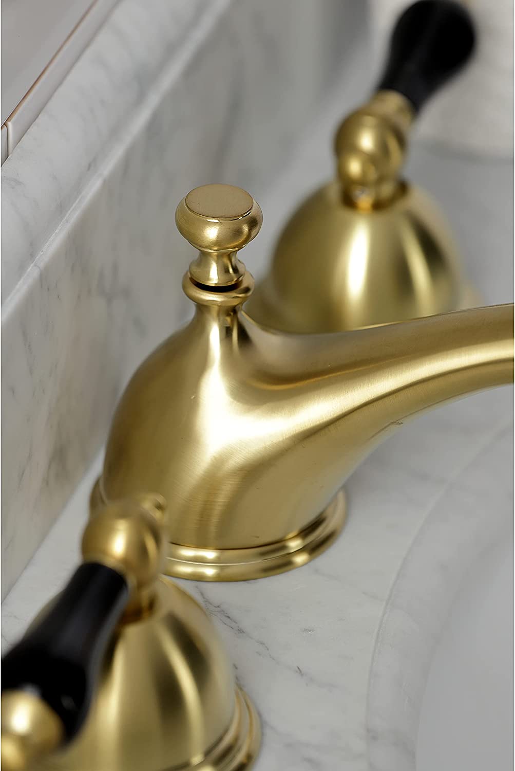 Kingston Brass KS3967PKL Duchess Widespread Bathroom Faucet, Brushed Brass