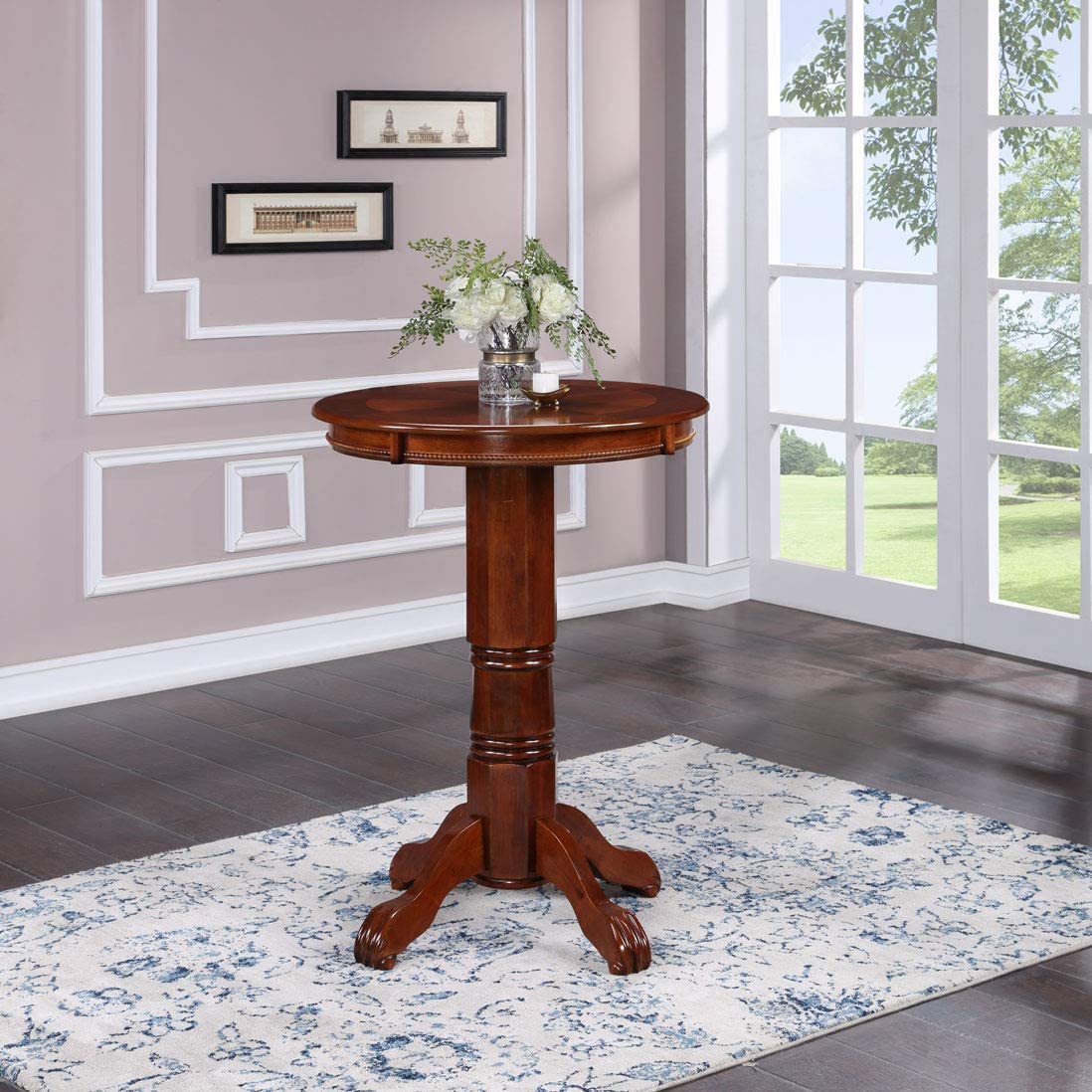 Boraam Florence English Tudor Pub Table, 42-Inch