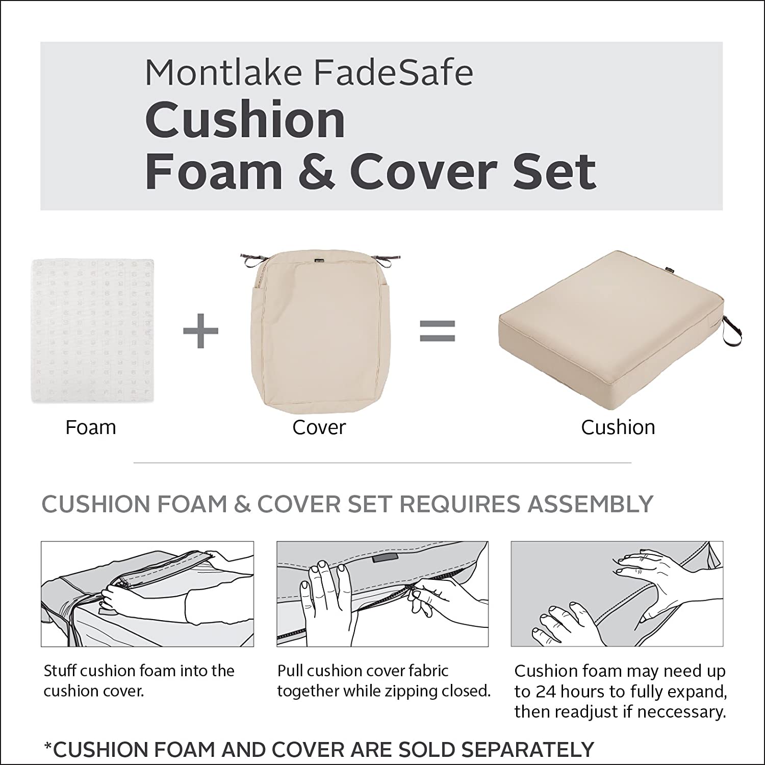 Classic Accessories 61-039-010939-RT Back Cushion Foam 4 Inch No Color