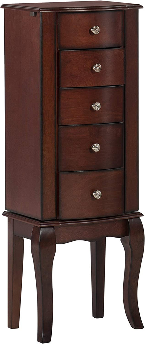 Powell Marlo Jewelry Armoire, Mahogany