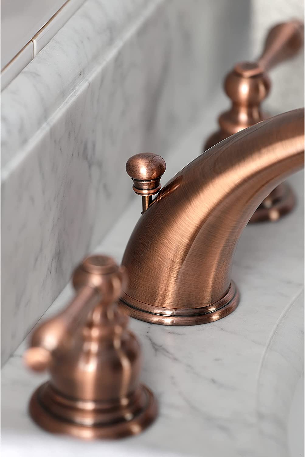 Kingston Brass KB976AL Victorian Widespread Bathroom Faucet, Antique Copper